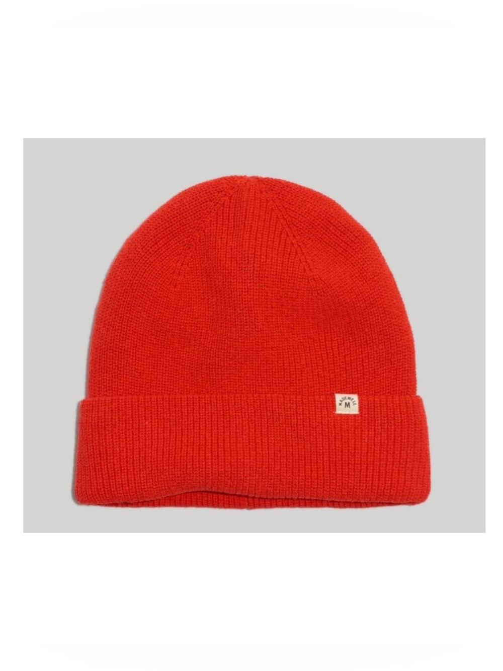 Madewell (Re)sourced Cotton Cuffed Beanie in Ripe Persimmon
